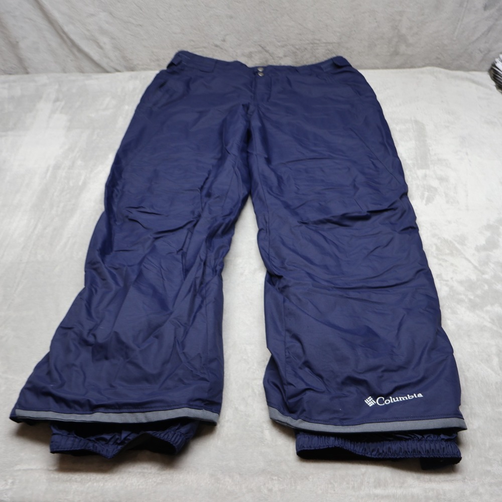 Columbia Snow Pants Men Large Tall Blue Bugaboo II Waterproof Insulated 36x34